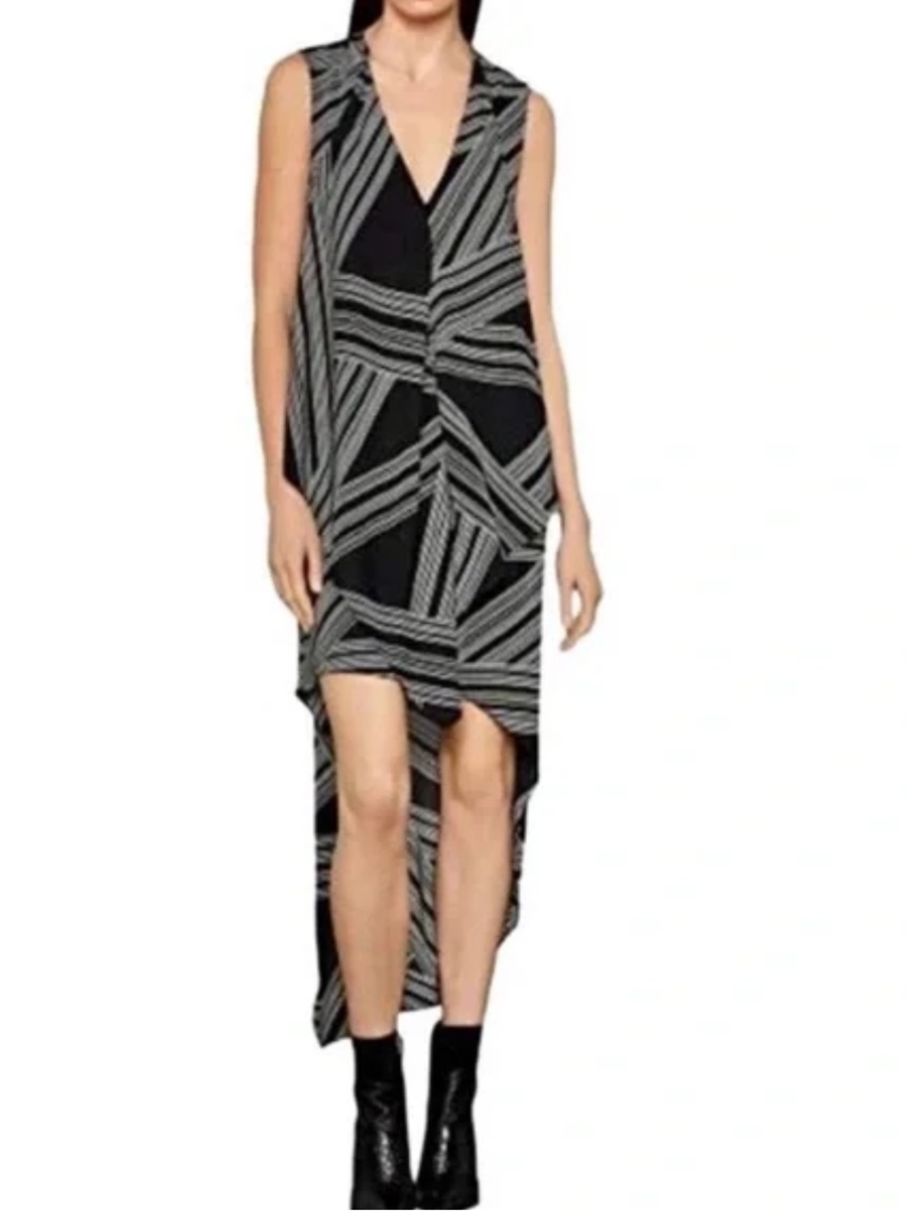 BCBGMAXAZRIA Tara Cascade Ruffle Dress